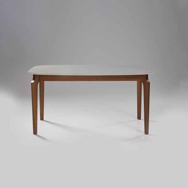 Encontraproduto.com.br - Mesa Retangular Denver Com Vidro Off White 1,60m -