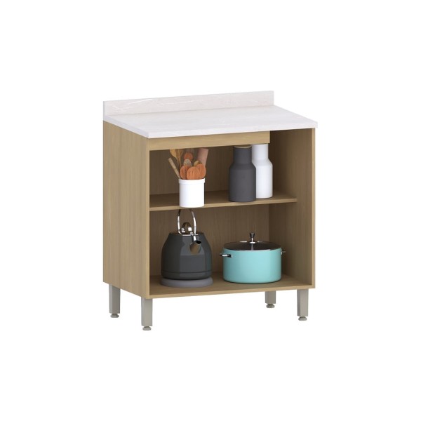 Encontraproduto.com.br - Balcão Class 2 Portas Com Tampo 80cm -
