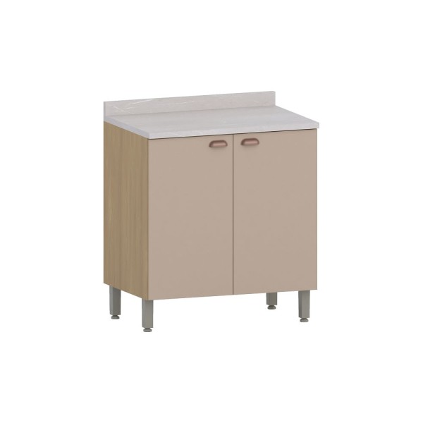 Encontraproduto.com.br - Balcão Class 2 Portas Com Tampo 80cm -