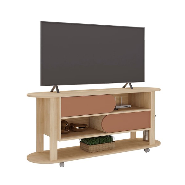 Encontraproduto.com.br - Rack Mundi 2 Portas Com Rodízios -