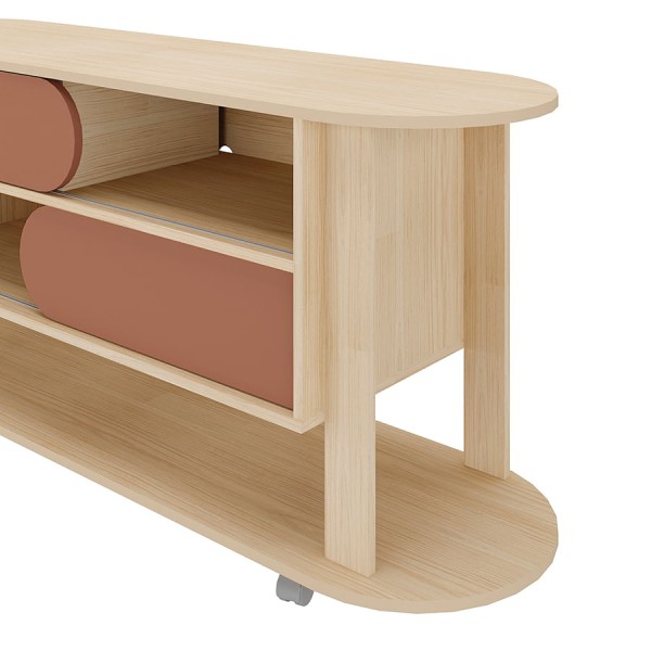 Encontraproduto.com.br - Rack Mundi 2 Portas Com Rodízios -