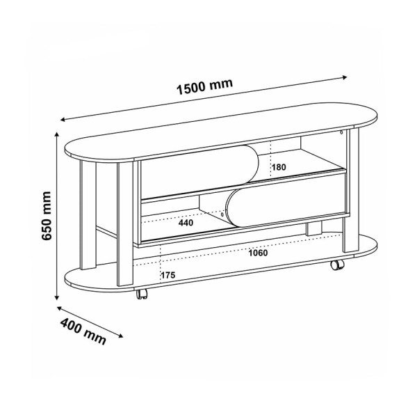 Encontraproduto.com.br - Rack Mundi 2 Portas Com Rodízios -