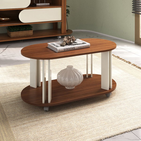 Mesa De Centro Mundi Com Rodízios -
