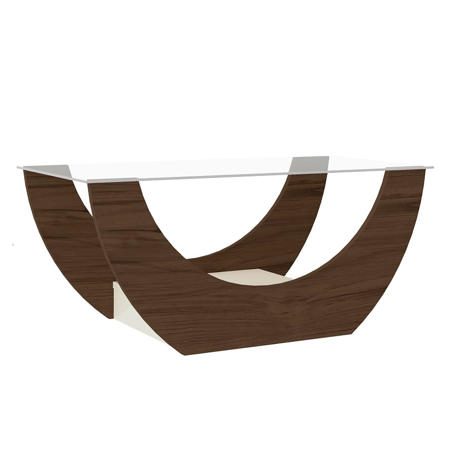 Encontraproduto.com.br - Mesa De Centro Luffy Com Vidro -