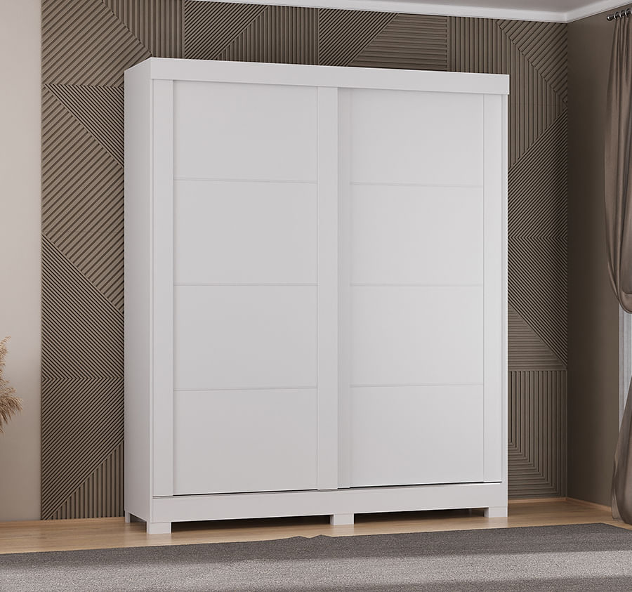 Guarda Roupa Casal Hanah 2 Portas De Correr E 2 Gavetas -