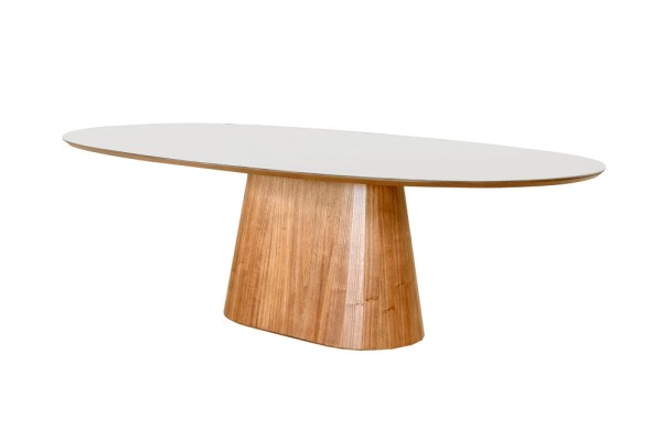 Encontraproduto.com.br - Mesa Elipse Versa Tampo Com Vidro Off White 2,00m -