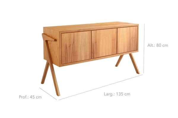 Encontraproduto.com.br - Buffet  Zara 3 Portas 1,38m -
