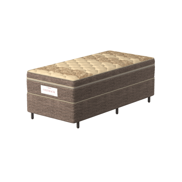 Encontraproduto.com.br - Colchão + Box Outback Com Molas Ensacadas (88x1,88x71cm) -