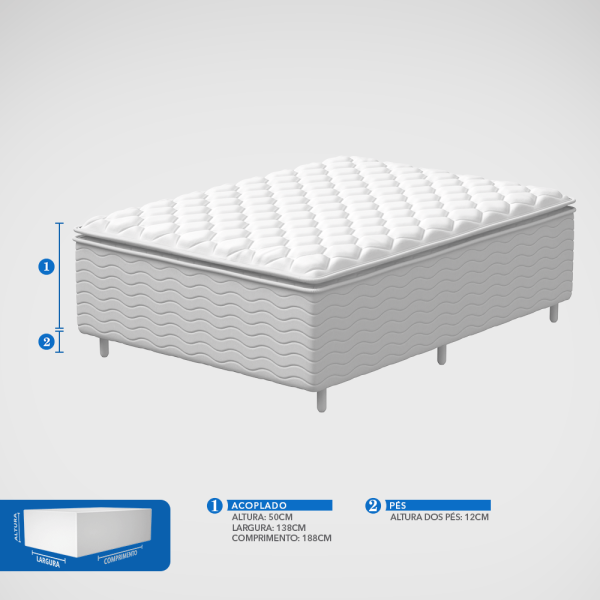 Encontraproduto.com.br - Colchobox Active Com Espuma D28 (1,38x1,88x63cm) -