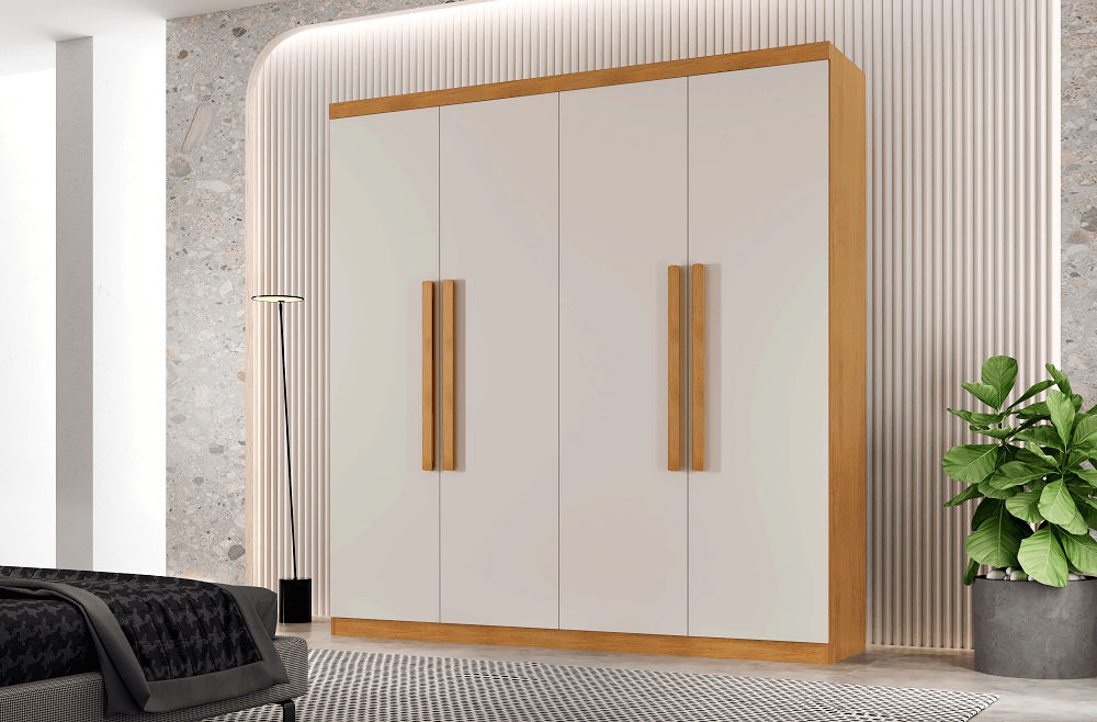 Guarda Roupa Imperial 4 Portas E 3 Gavetas -