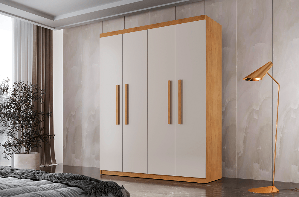 Guarda Roupa Espanha 4 Portas E 2 Gavetas -