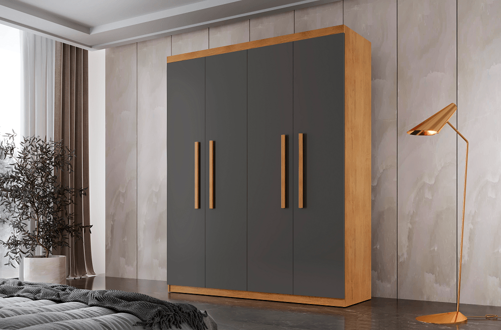 Guarda Roupa Espanha 4 Portas E 2 Gavetas -