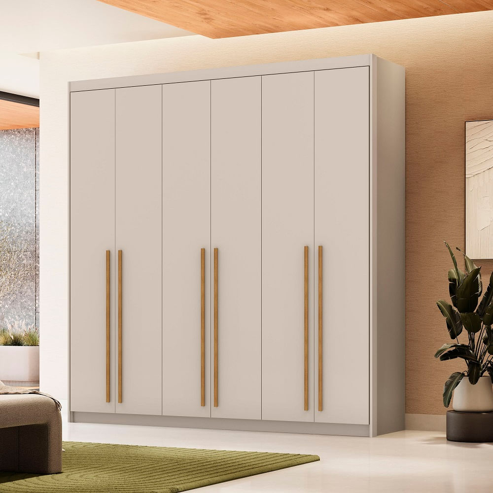 Guarda Roupa Dubai 6 Portas E 3 Gavetas -
