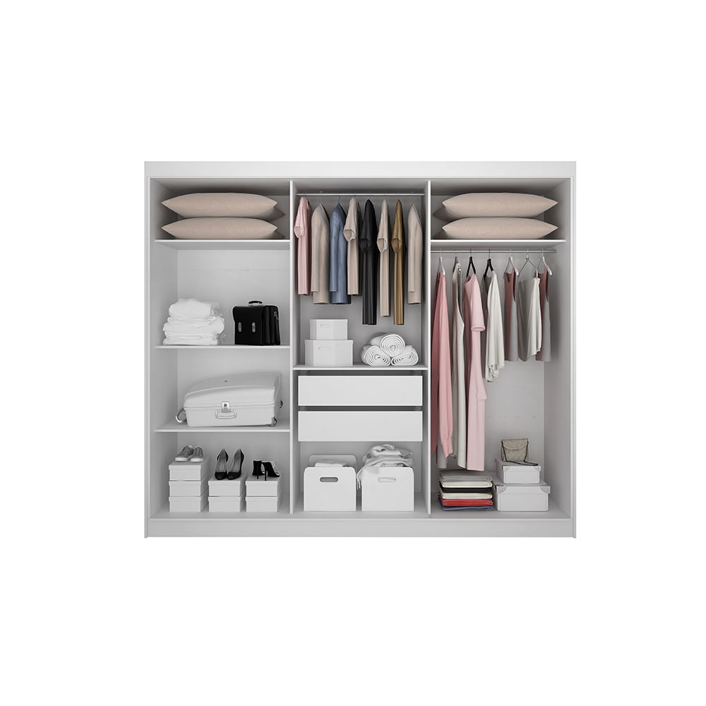 Encontraproduto.com.br - Guarda Roupa Florença 3 Portas E 2 Gavetas -