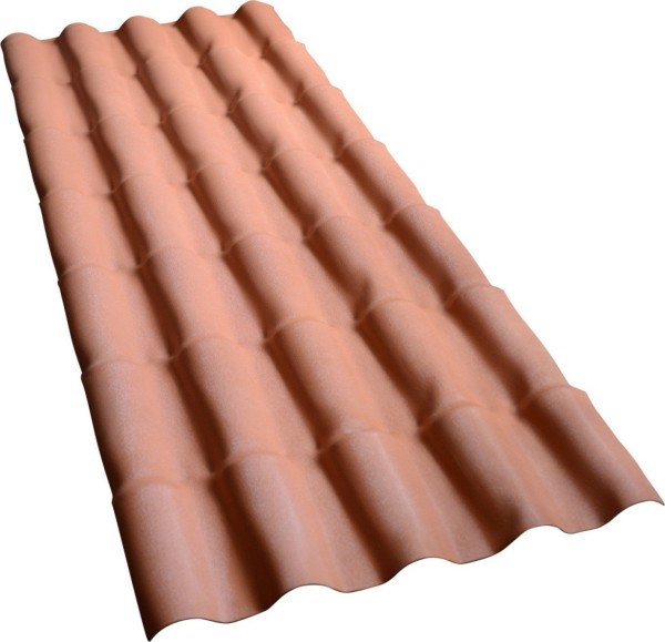 Telha de PVC Permatex Estilo Colonial Cerâmica 2mm 0,86x2,30m