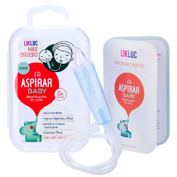 Encontraproduto.com.br - Aspirador Nasal para Bebês Aspirar Baby Likluc com Estojo 1 Unidade