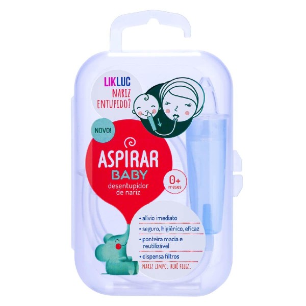 Encontraproduto.com.br - Aspirador Nasal para Bebês Aspirar Baby Likluc com Estojo 1 Unidade
