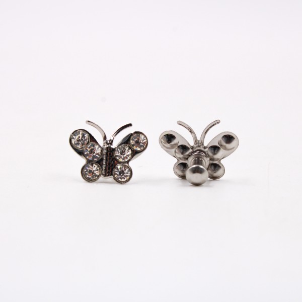 Encontraproduto.com.br - PIERCING BORBOLETA 14MM PARA CHINELO COM 10 PEÇAS