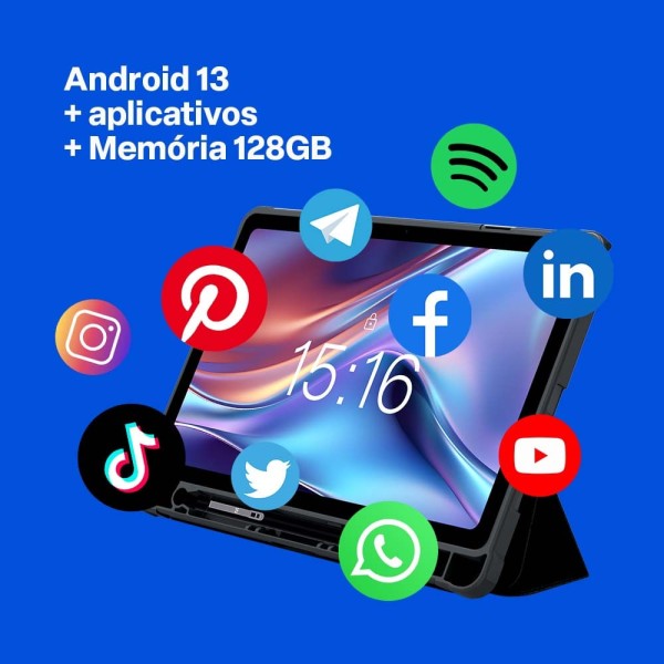Encontraproduto.com.br - Tablet M11 4G Tela 10.4” FHD  8GB RAM + 128GB com caneta Multi,  Android 13 - NB430OUT [Reembalado]