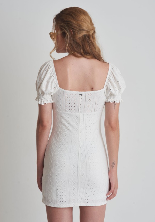 Encontraproduto.com.br - Vestido de laise com amarração no busto