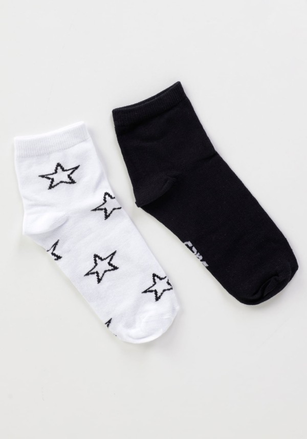 Kit meia soquete estampa estrelas