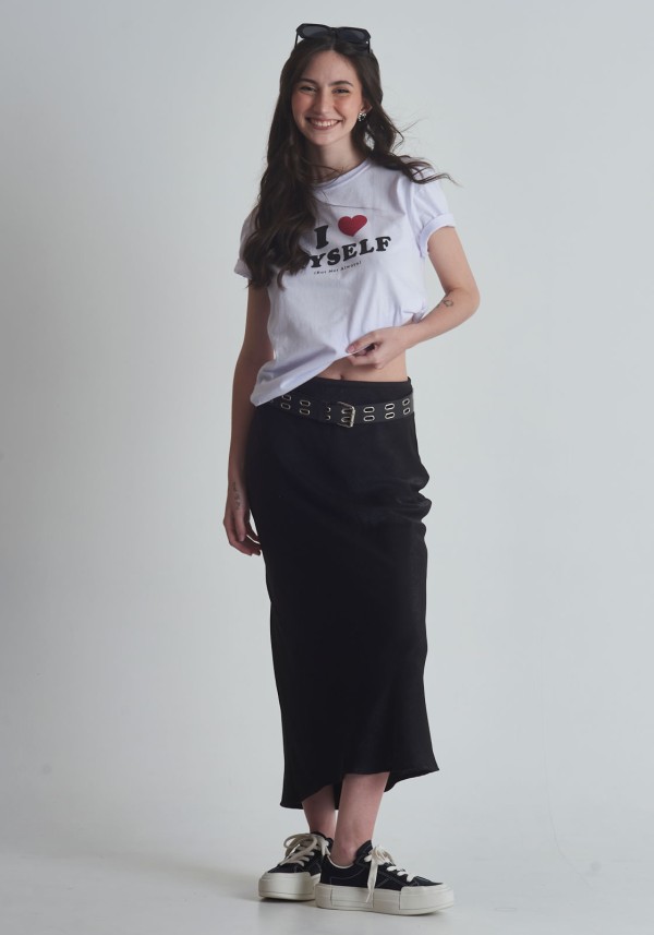 Encontraproduto.com.br - Camiseta em algodão com estampa I love myself