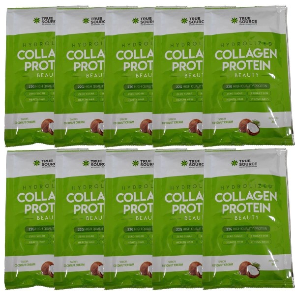 Encontraproduto.com.br - Collagen Protein - 10 Sachês De 26g Coconut Cream - True Source