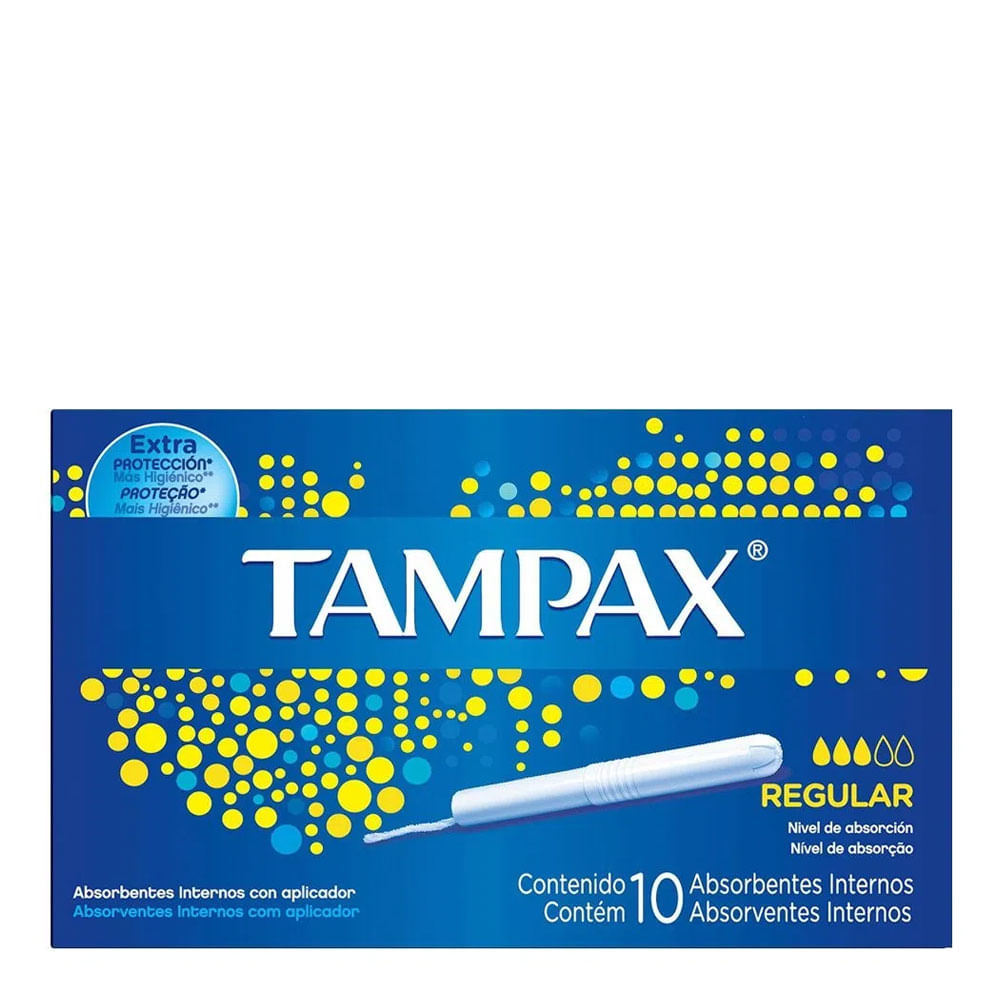 Encontraproduto.com.br - Absorvente Interno Tampax Regular 10 unidades