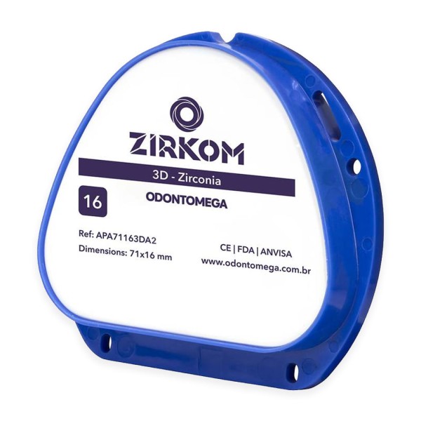 Encontraproduto.com.br - Bloco Zirkom Ag 3D 16mm A2 - Odontomega