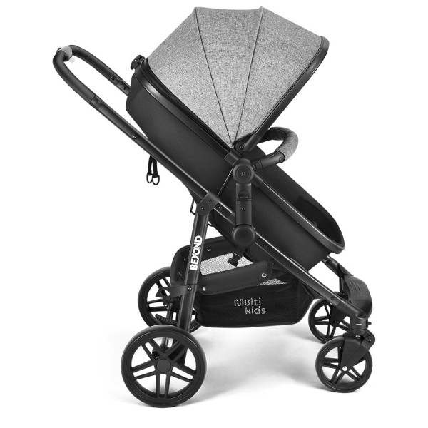 Encontraproduto.com.br - Carrinho de passeio para bebê Multikids 0-15kgs c/ berço Moises Beyond Preto - BB429OUT [Reembalado]
