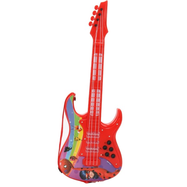 Encontraproduto.com.br - Guitarra Elétrica Musical Miraculous Ladybug com Luz e Som Multikids - BR1606OUT [Reembalado]