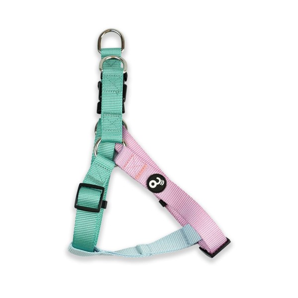 Encontraproduto.com.br - Peitoral Triple Step Verde e Rosa Tam. M Mimo - PP269X [Reembalado]