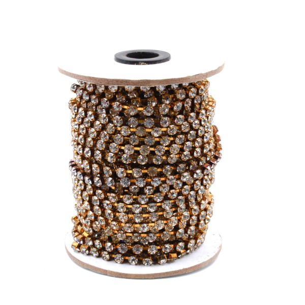 Encontraproduto.com.br - CORRENTE DE STRASS SS28 EM VIDRO COM 25 METROS