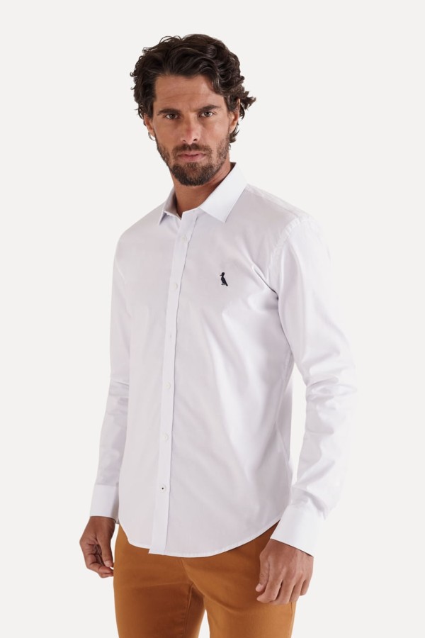 Encontraproduto.com.br - KIT 2 CAMISAS OXFORD STRETCH CORES
