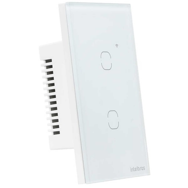 Encontraproduto.com.br - Interruptor Intelbras Smart Wi-Fi Touch 2 Teclas Branco EWS 1002