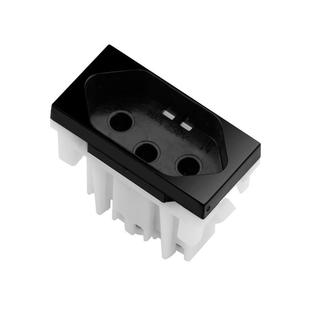 Modulo Tomada 2P+T 20A Inova Black Piano - Alumbra