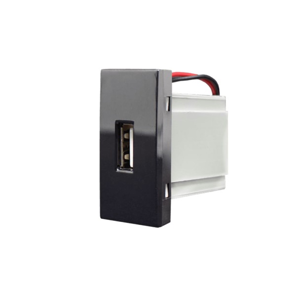 Encontraproduto.com.br - Modulo Tomada USB 2A  Inova Black Piano - Alumbra