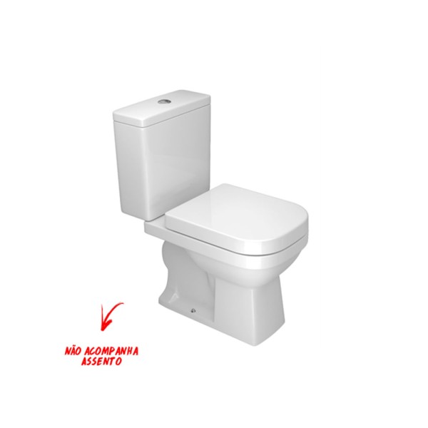 Encontraproduto.com.br - Conjunto Bacia com Caixa Acoplada Quadra Dualflux Branco - Deca