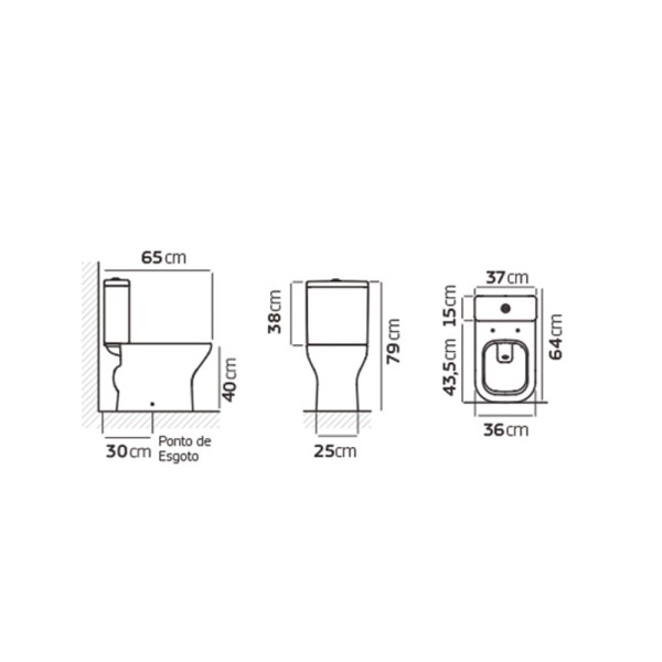 Encontraproduto.com.br - Conjunto Bacia com Caixa Acoplada Axis Branca - Deca