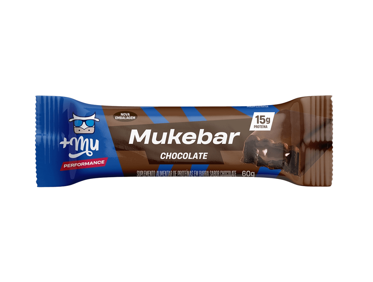 BARRINHA SABOR CHOCOLATE MAIS MU MUKE 60G