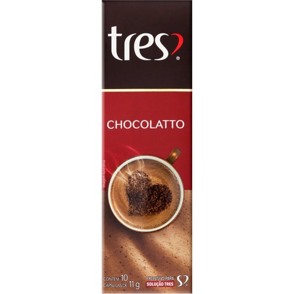 Encontraproduto.com.br - Cápsula de Café 3 Corações Chocolatto Classic 10 Unidades 11g