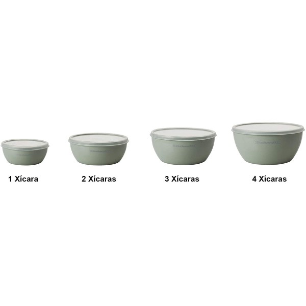Encontraproduto.com.br - Conjunto de 4 Tigelas De Preparação Pistache