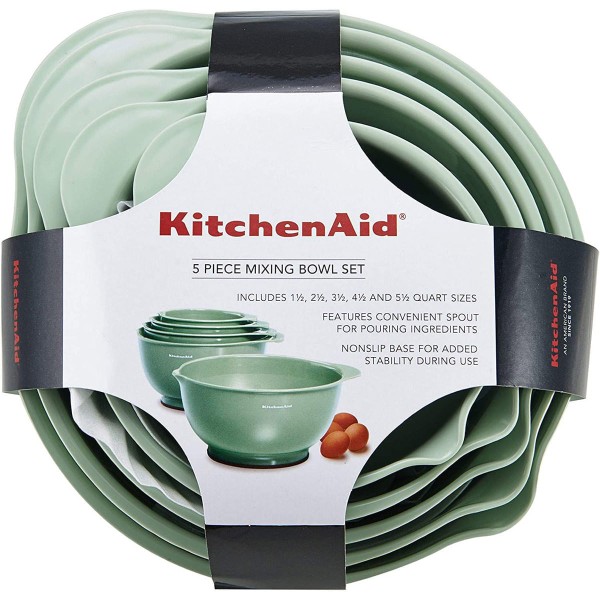 Encontraproduto.com.br - Conjunto de 5 Bowls Tigelas de Preparação Pistache