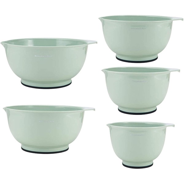 Encontraproduto.com.br - Conjunto de 5 Bowls Tigelas de Preparação Pistache