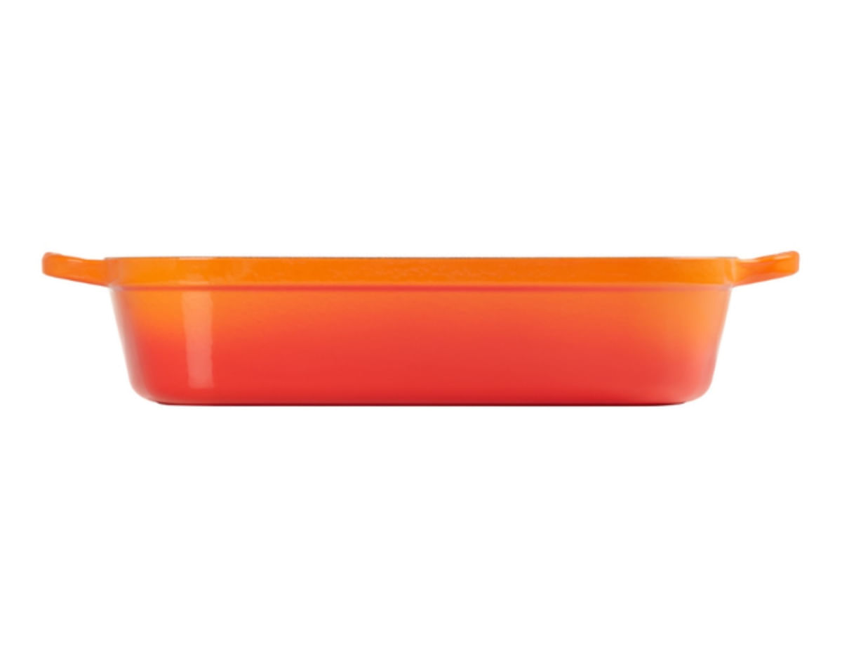 Encontraproduto.com.br - ASSADEIRA LE CREUSET RETANGULAR SIGNATURE 33CM LARANJA 20184330902422