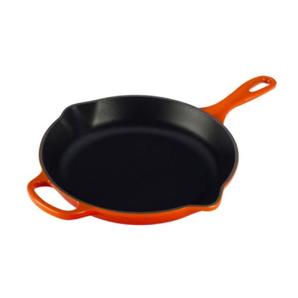 Encontraproduto.com.br - Skillet redonda com alça em ferro Le Creuset Signature 20cm laranja