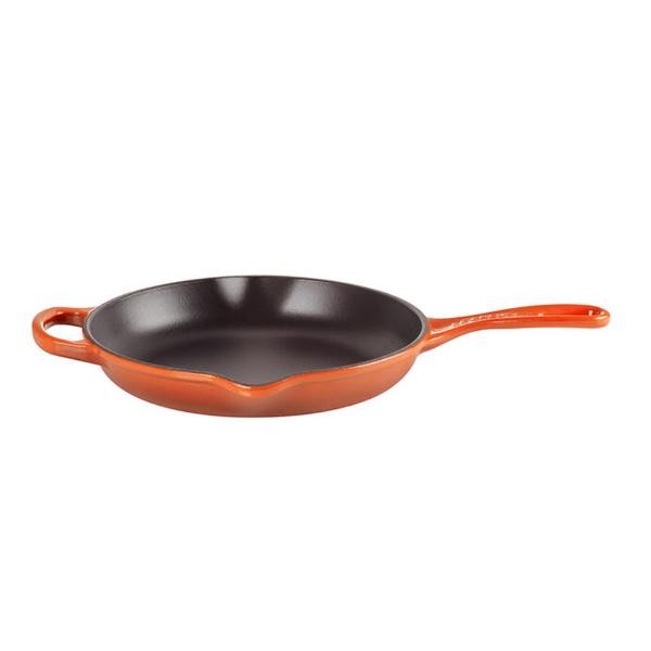 Encontraproduto.com.br - Skillet redonda com alça em ferro Le Creuset Signature 20cm laranja