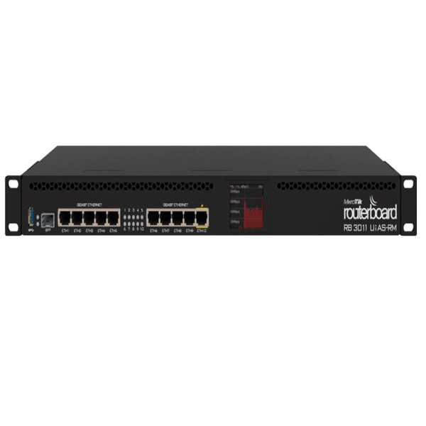 Encontraproduto.com.br - Roteador Mikrotik Routerboard 10 Portas Ethernet RB3011UiAS-RM (MP)
