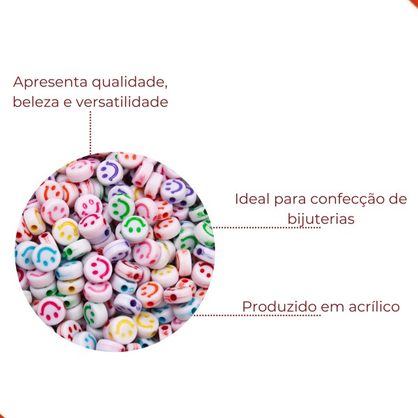 Encontraproduto.com.br - ENTREMEIO REDONDO SMILE 07MM EM ACRILICO COM 500GR