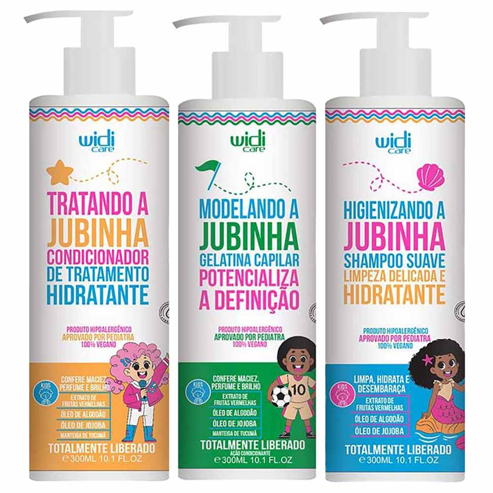 Widi Care Tratando a Jubinha Kit – Shampoo + Condicionador + Gelatina